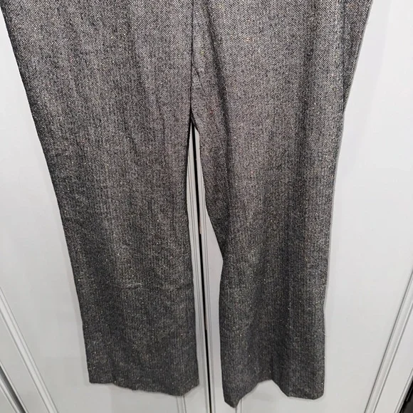 Talbots Petites gray/Brown wool Blend straight leg pants size 10P - Picture 3 of 8